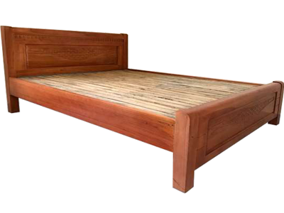 Giường ngủ gỗ sồi 1m4 màu cánh gián