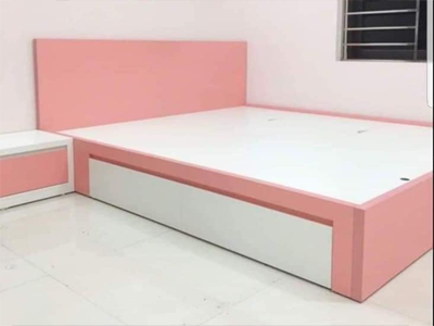 Giường ngăn kéo 1m6 màu hồng