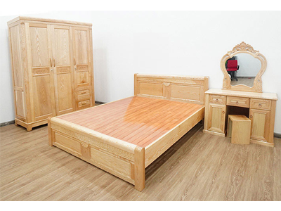 combo bộ phòng ngủ gỗ sồi 1