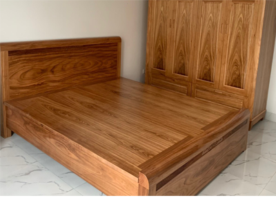 Giường ngủ gỗ hương xám 1m6 giát phản