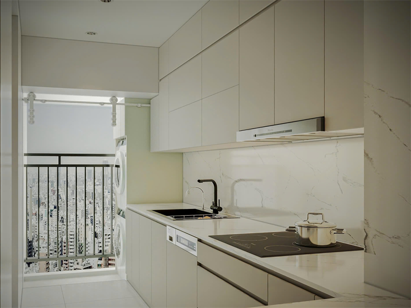 Tủ bếp gỗ công ngiệp 