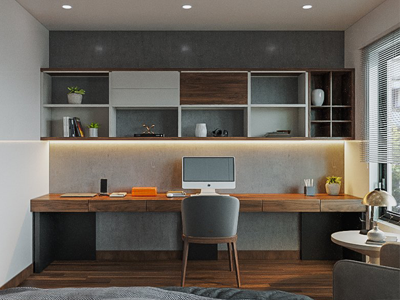 Bàn học gỗ mdf melamin 240 cm  