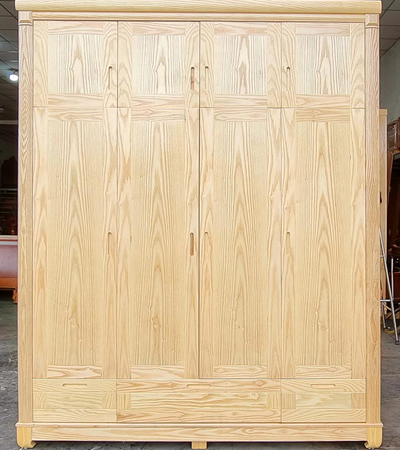 tủ quần áo 2 tầng gỗ tự nhiên 2m