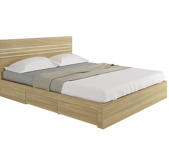 giường ngủ ngăn kéo 1m6 gỗ mdf màu 1617